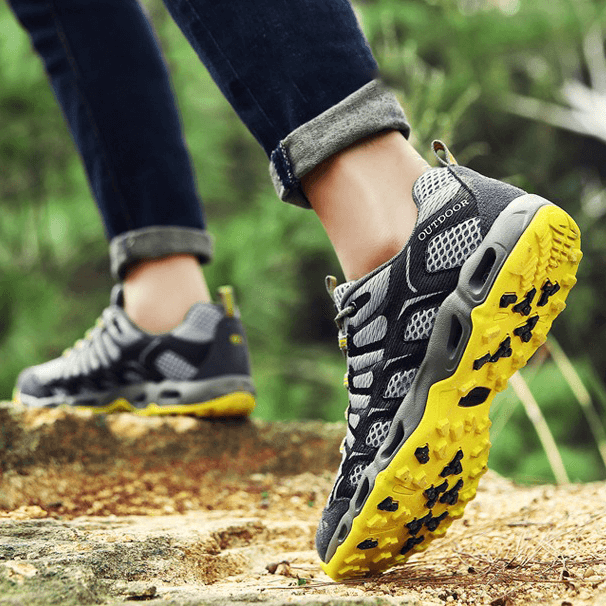 Orthopaedic Unisex Walking Shoes - Finn-Gray-3.5-Nora Luxe
