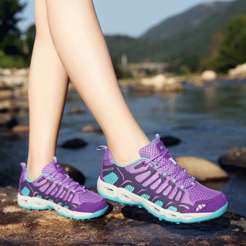Orthopaedic Unisex Walking Shoes - Finn-Purple-9.5-Nora Luxe
