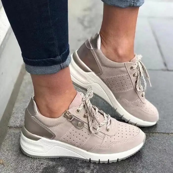 Orthopaedic Walking Shoes - Isabella-Khaki-4.5-Nora Luxe