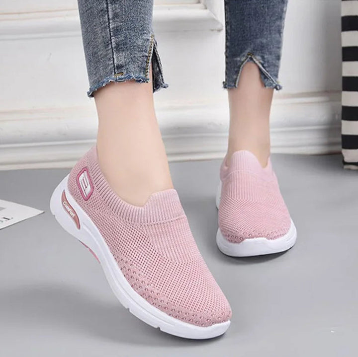 Orthopaedic Women's Cushion Sneakers - NovaStride-Pink-4.5-The Livary