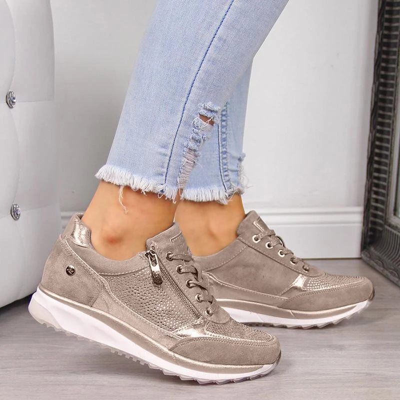 Orthopaedic Women's Sneakers - Vita-Beige-4.0-Nora Luxe