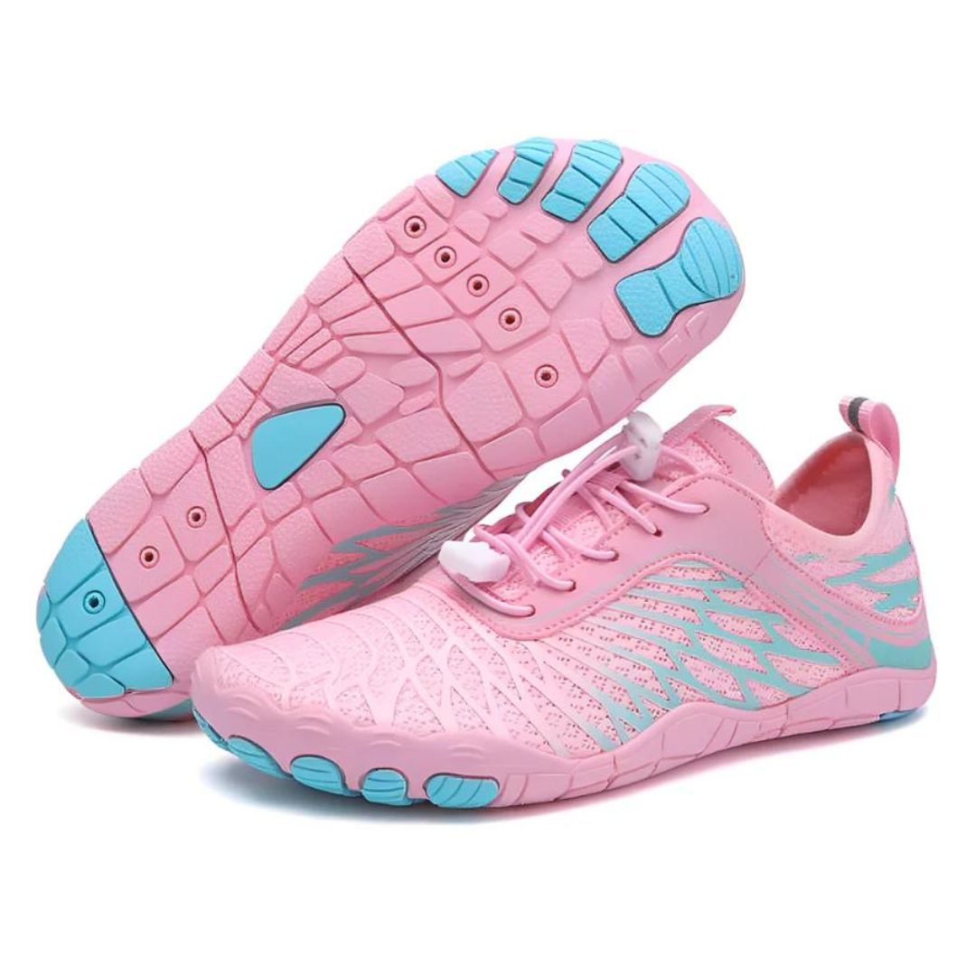Orthopedic Barefoot Shoes - VitalStride-Pink-Blue-3.5-Nora Luxe