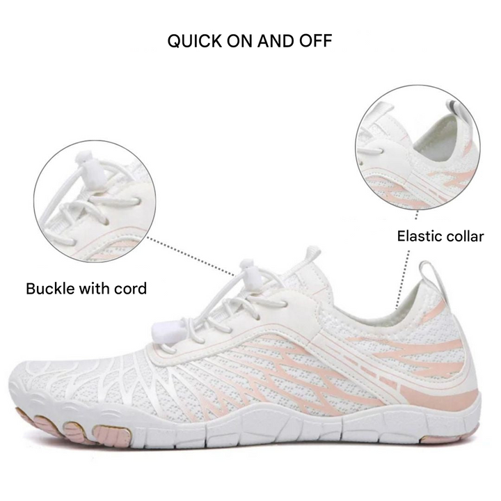 Orthopedic Barefoot Shoes - VitalStride-White-Pink-3.5-Nora Luxe