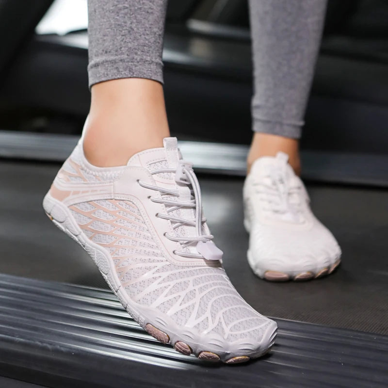 Orthopedic Barefoot Shoes - VitalStride-White-Pink-3.5-Nora Luxe