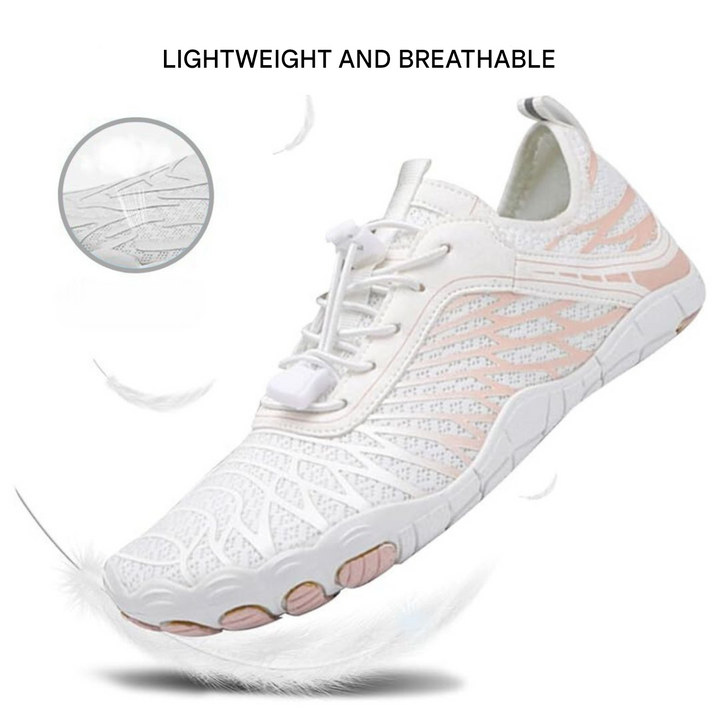 Orthopedic Barefoot Shoes - VitalStride-White-Pink-3.5-Nora Luxe