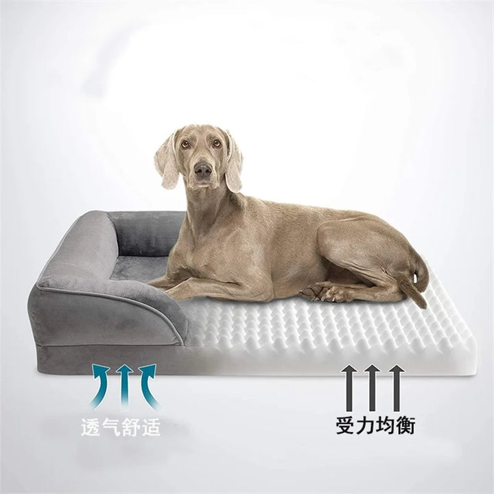 Orthopedic Comfort Dog Bed Grey - Max-27.6 × 22.8 × 7.1 in-Nora Luxe