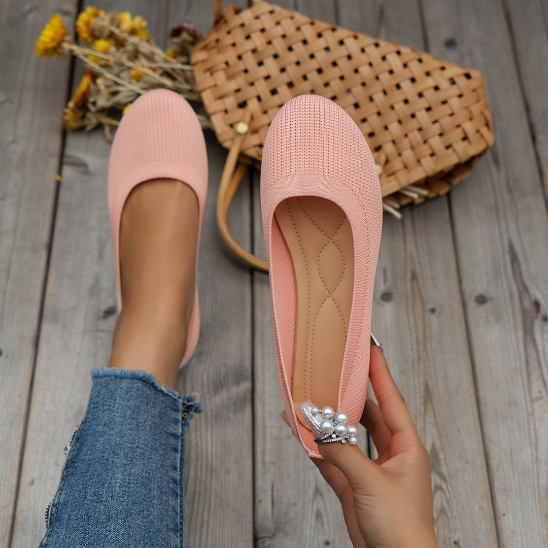 Orthopedic ladies' ballerinas with comfort sole & classic design – Mia-Pink-4-Nora Luxe