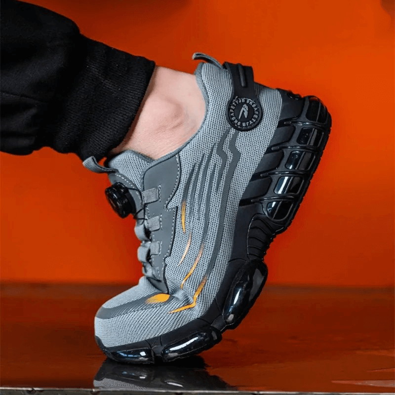 Orthopedic Men's Safety Shoes - Orion-Black-4.0-Nora Luxe