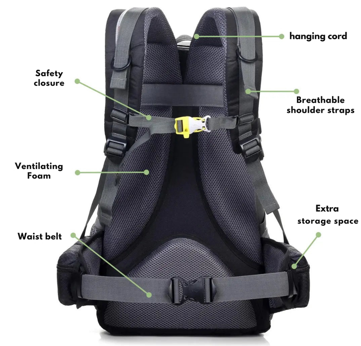 Outdoor Backpack - ExplorerMax-Light Blue-Nora Luxe