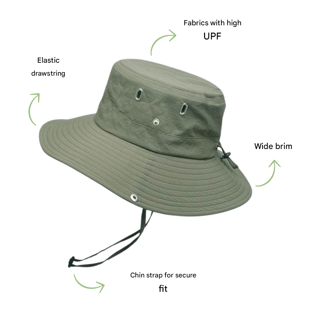 Outdoor Bucket Hat with UV protection – Stormtrail-Green-State of Style