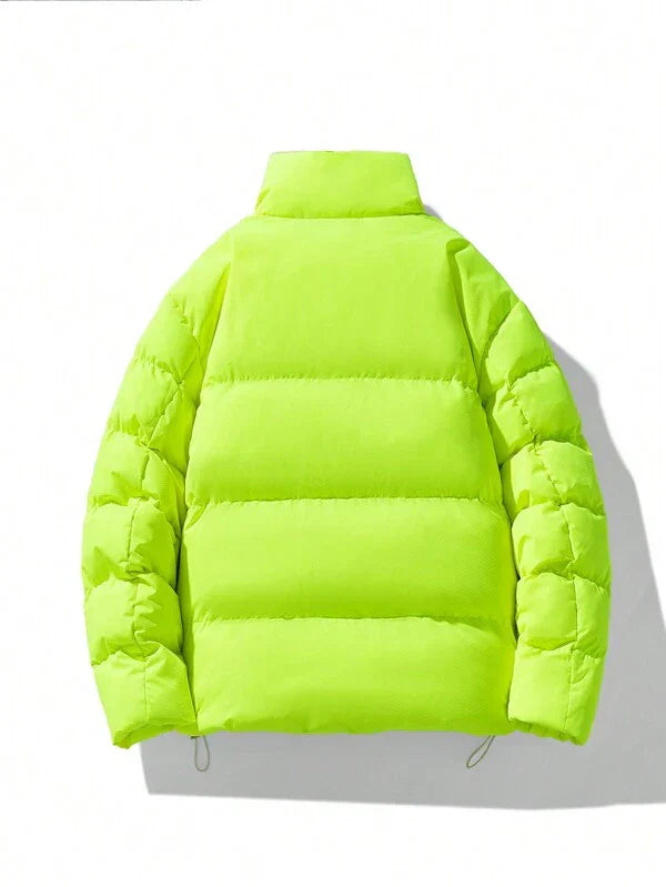 Oversized Fluorescent Men's Winter Jacket - Vigoro-Black-S-Nora Luxe