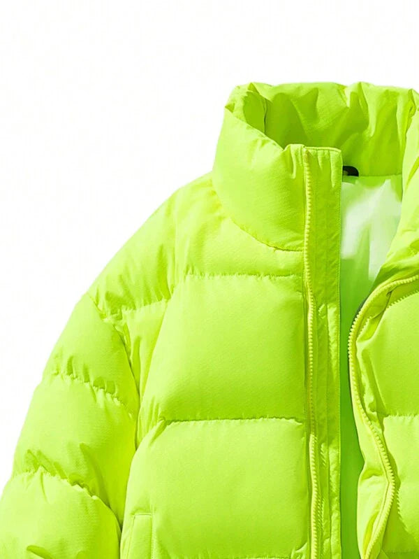 Oversized Fluorescent Men's Winter Jacket - Vigoro-Black-S-Nora Luxe
