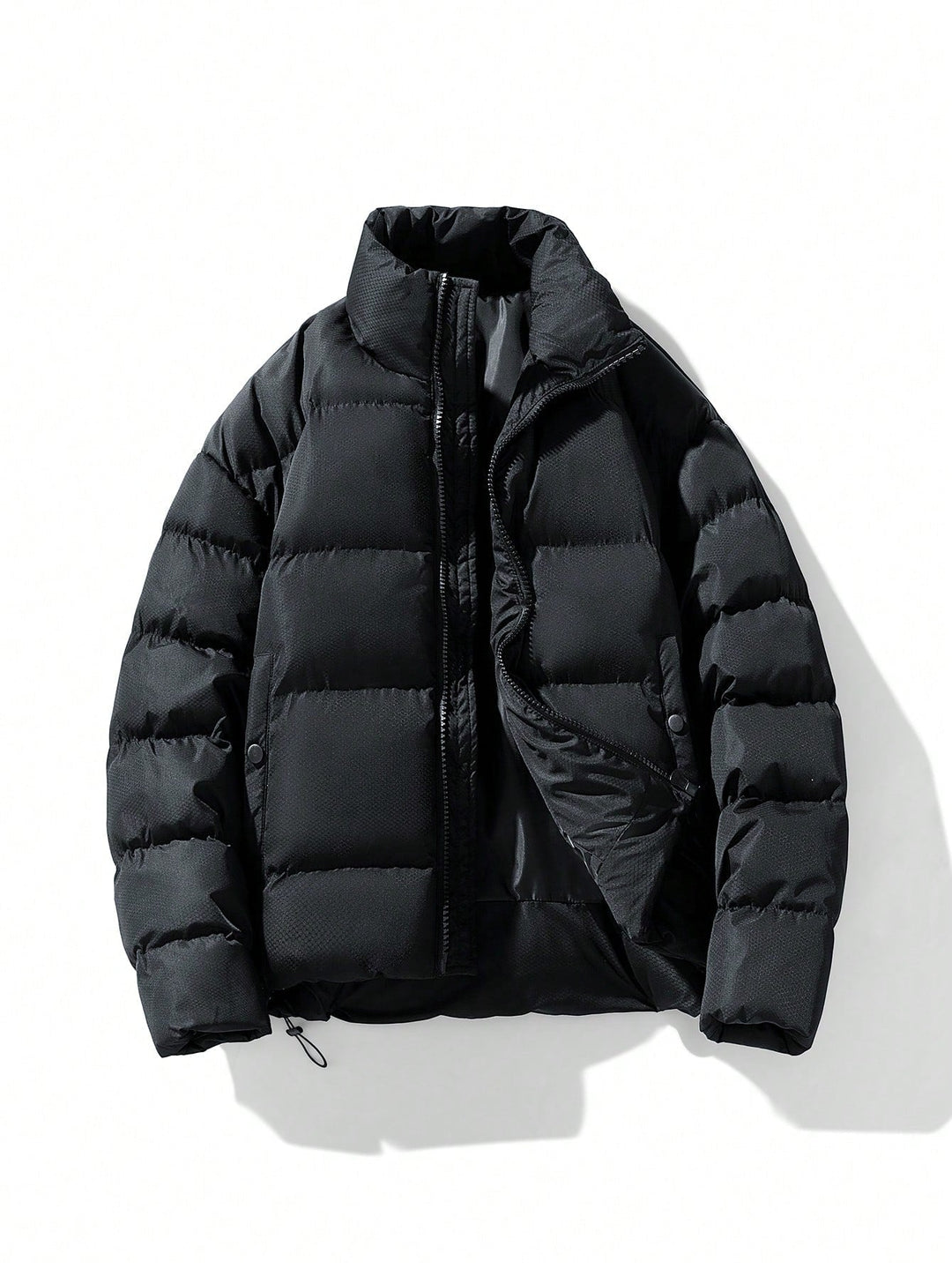 Oversized Fluorescent Men's Winter Jacket - Vigoro-Black-S-Nora Luxe