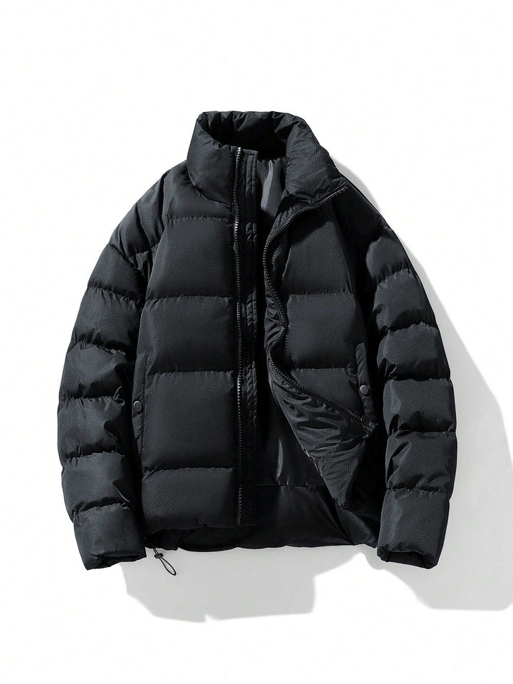 Oversized Fluorescent Men's Winter Jacket - Vigoro-Black-S-Nora Luxe
