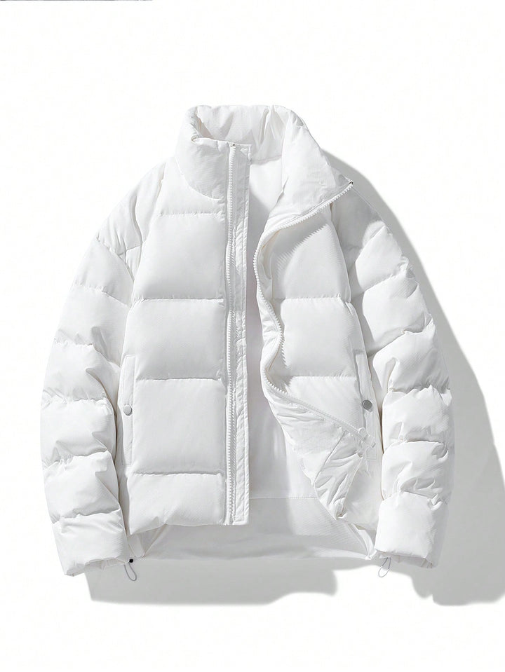 Oversized Fluorescent Men's Winter Jacket - Vigoro-White-S-Nora Luxe