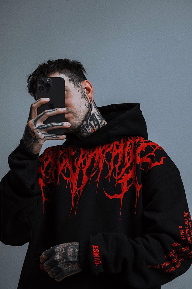 Oversized Heavy Hoodie with Print – Damon-S-Nora Luxe