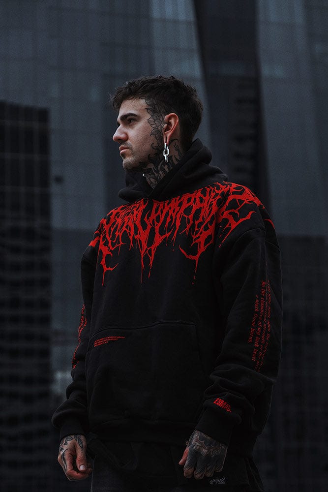 Oversized Heavy Hoodie with Print – Damon-S-Nora Luxe