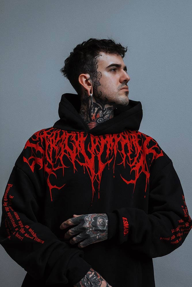 Oversized Heavy Hoodie with Print – Damon-S-Nora Luxe