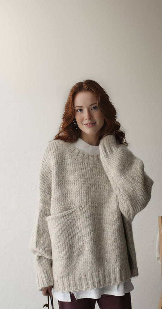Oversized Knitted Sweater - AutumnComfort-S-Nora Luxe