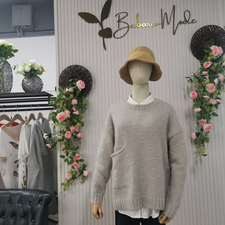 Oversized Knitted Sweater - AutumnComfort-S-Nora Luxe