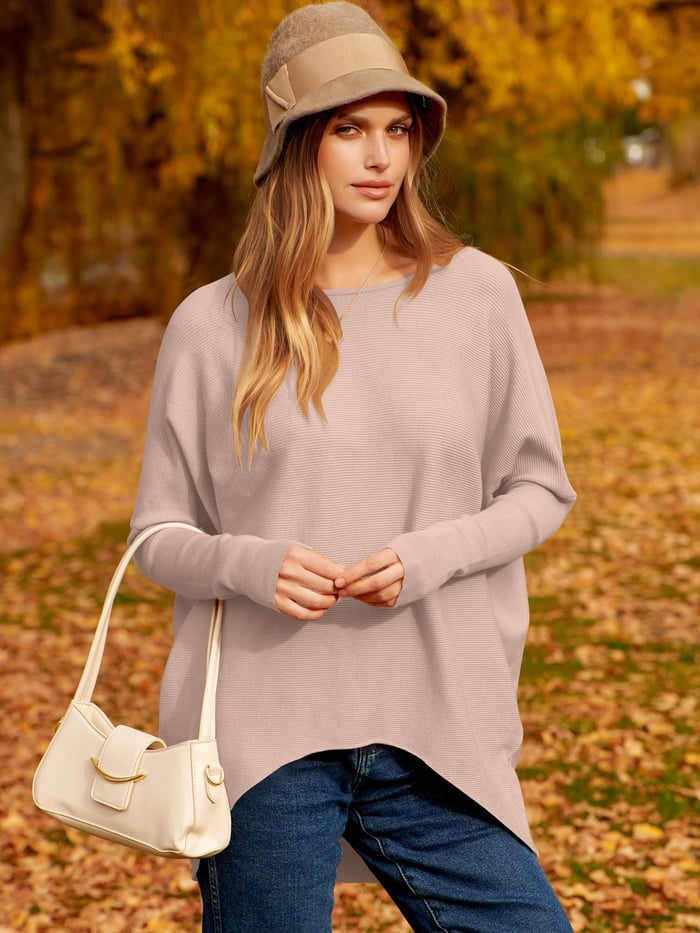 Oversized Ladies Sweater - Sophie-Apricot-S-Nora Luxe