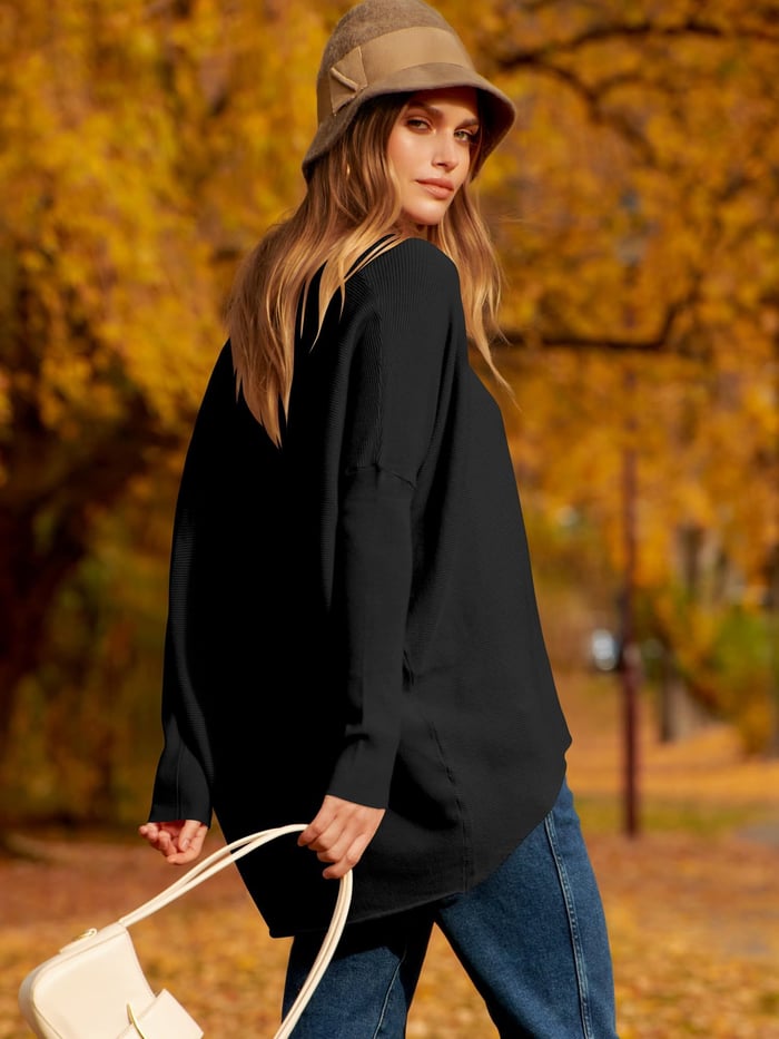 Oversized Ladies Sweater - Sophie-Black-S-Nora Luxe