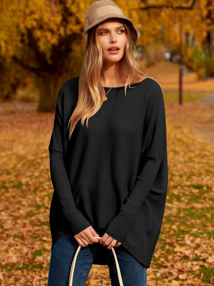 Oversized Ladies Sweater - Sophie-Black-S-Nora Luxe