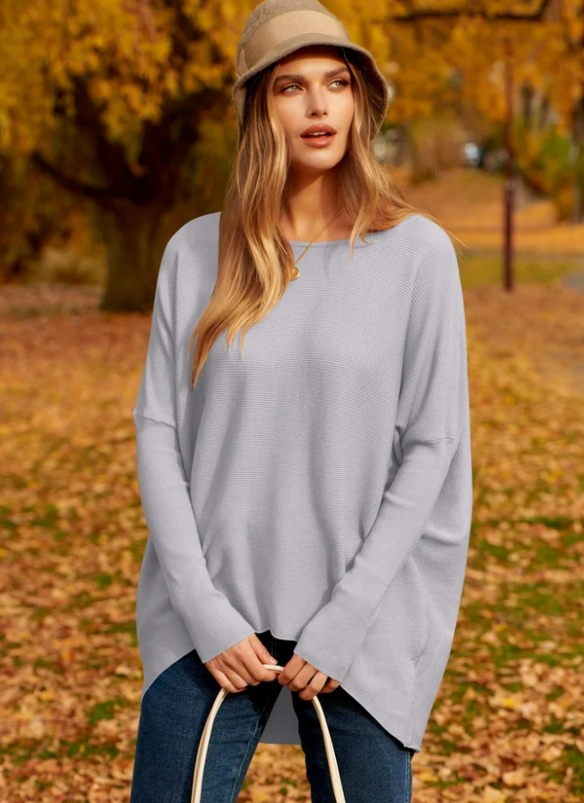 Oversized Ladies Sweater - Sophie-Gray-S-Nora Luxe