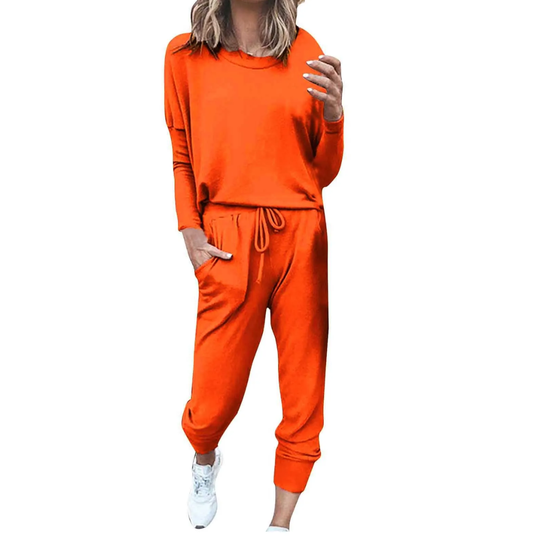 Oversized Ladies Tracksuit - Velana-orange-S-Nora Luxe