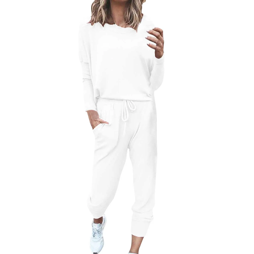Oversized Ladies Tracksuit - Velana-white-S-Nora Luxe
