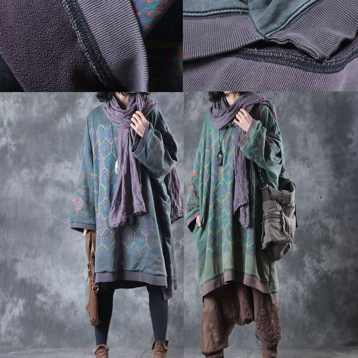 Oversized Midi Dress with O-Neck - Ameline-Nora Luxe