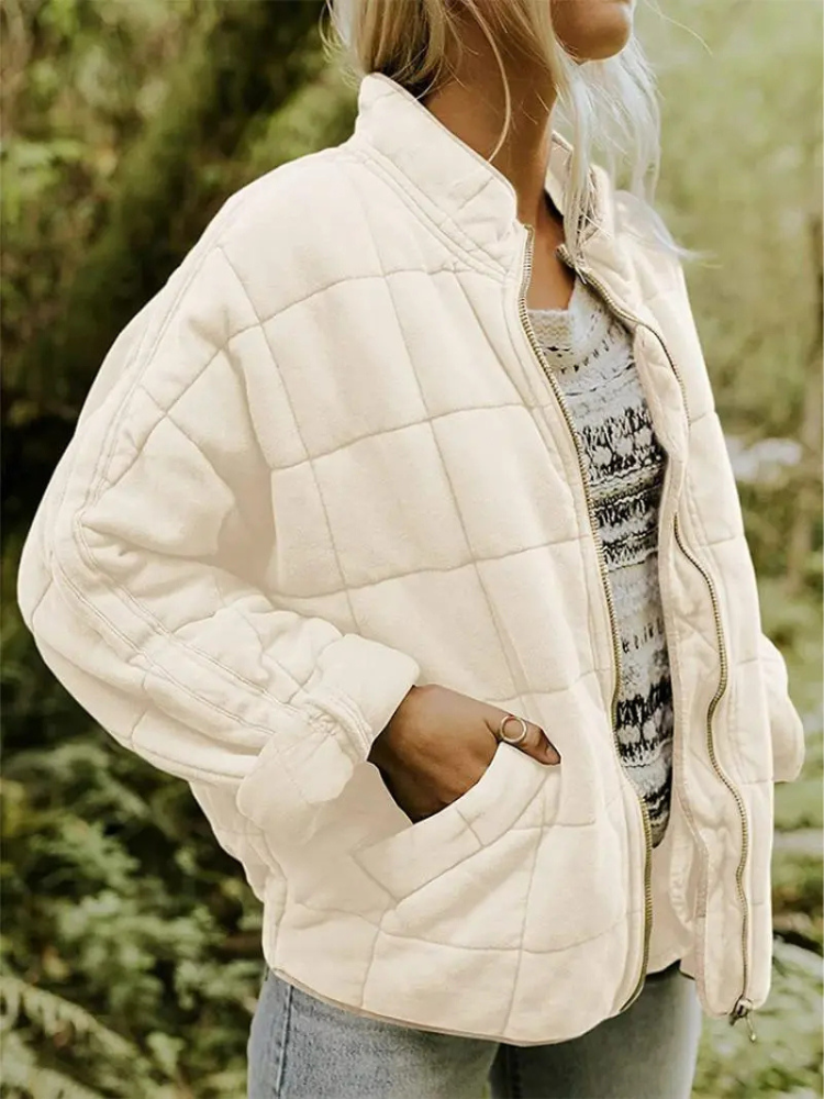 Oversized Padded Intermediate Jacket - Eliza-Apricot-S-Nora Luxe