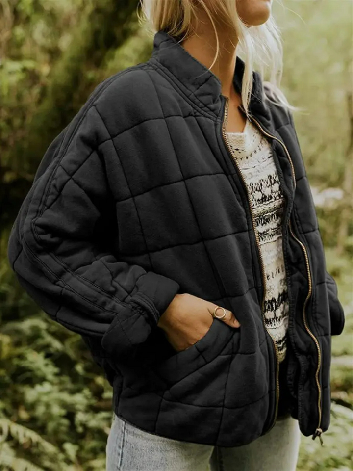 Oversized Padded Intermediate Jacket - Eliza-Black-S-Nora Luxe