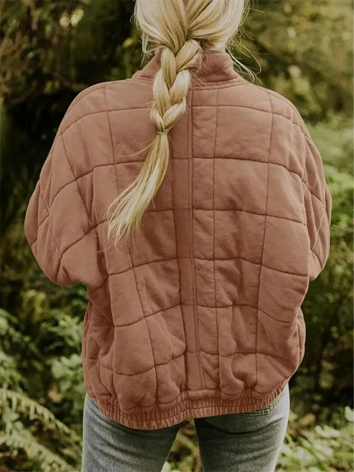 Oversized Padded Intermediate Jacket - Eliza-Dark grey-S-Nora Luxe