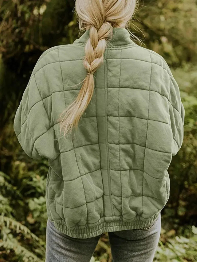 Oversized Padded Intermediate Jacket - Eliza-Dark grey-S-Nora Luxe