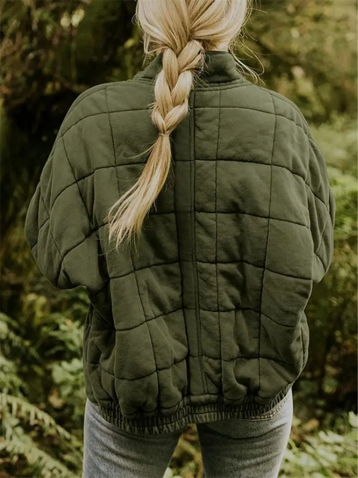 Oversized Padded Intermediate Jacket - Eliza-Dark grey-S-Nora Luxe