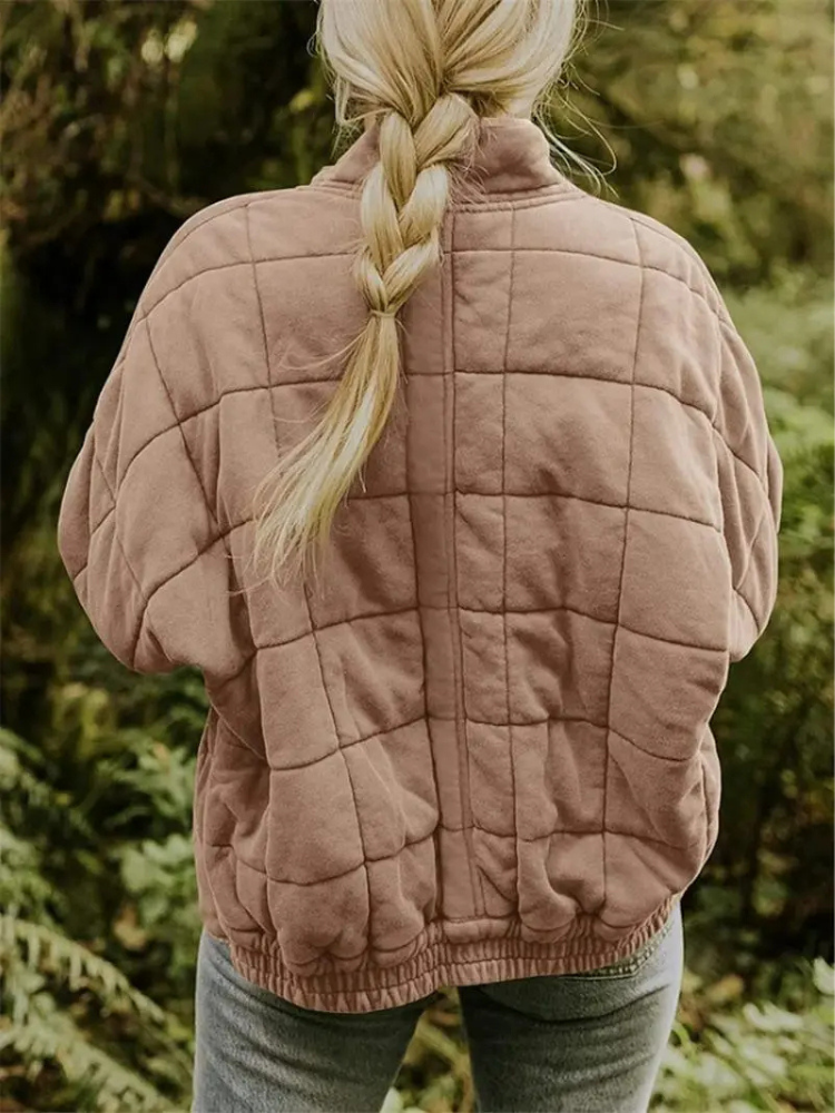 Oversized Padded Intermediate Jacket - Eliza-Dark grey-S-Nora Luxe