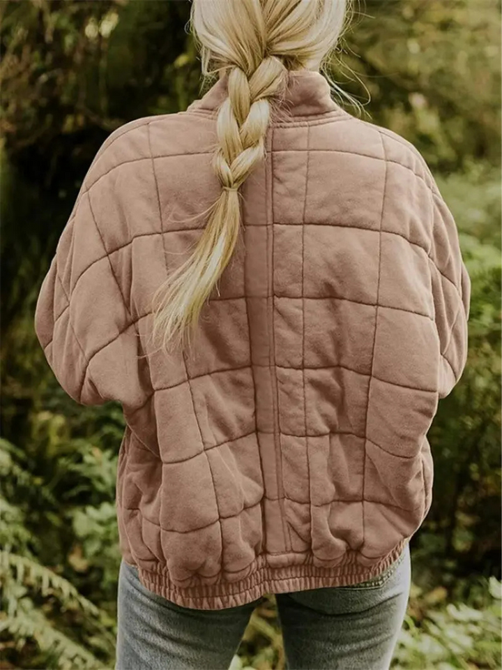 Oversized Padded Intermediate Jacket - Eliza-Dark grey-S-Nora Luxe