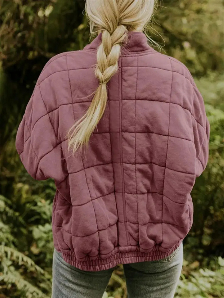 Oversized Padded Intermediate Jacket - Eliza-Dark grey-S-Nora Luxe