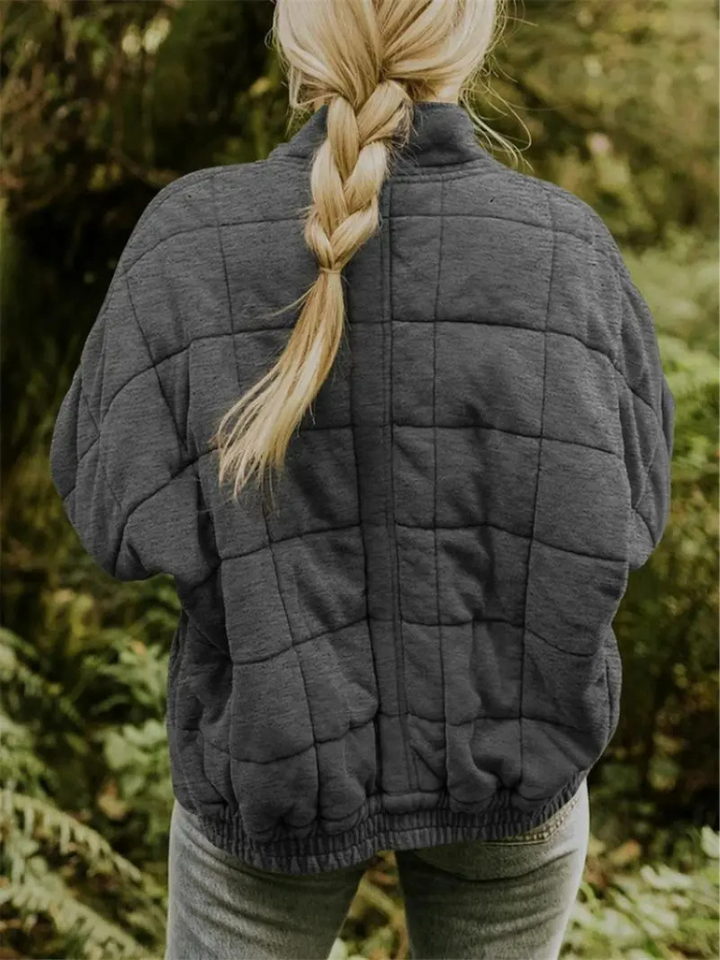 Oversized Padded Intermediate Jacket - Eliza-Dark grey-S-Nora Luxe