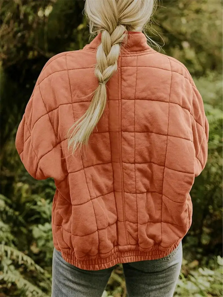 Oversized Padded Intermediate Jacket - Eliza-Dark grey-S-Nora Luxe