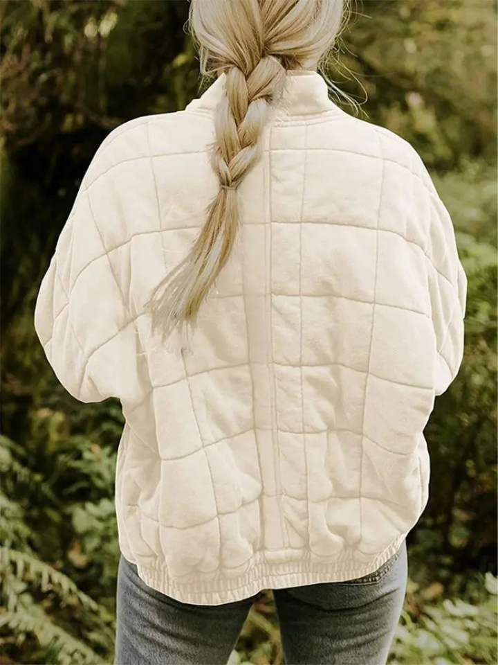 Oversized Padded Intermediate Jacket - Eliza-Dark grey-S-Nora Luxe