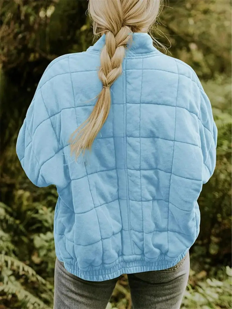Oversized Padded Intermediate Jacket - Eliza-Dark grey-S-Nora Luxe