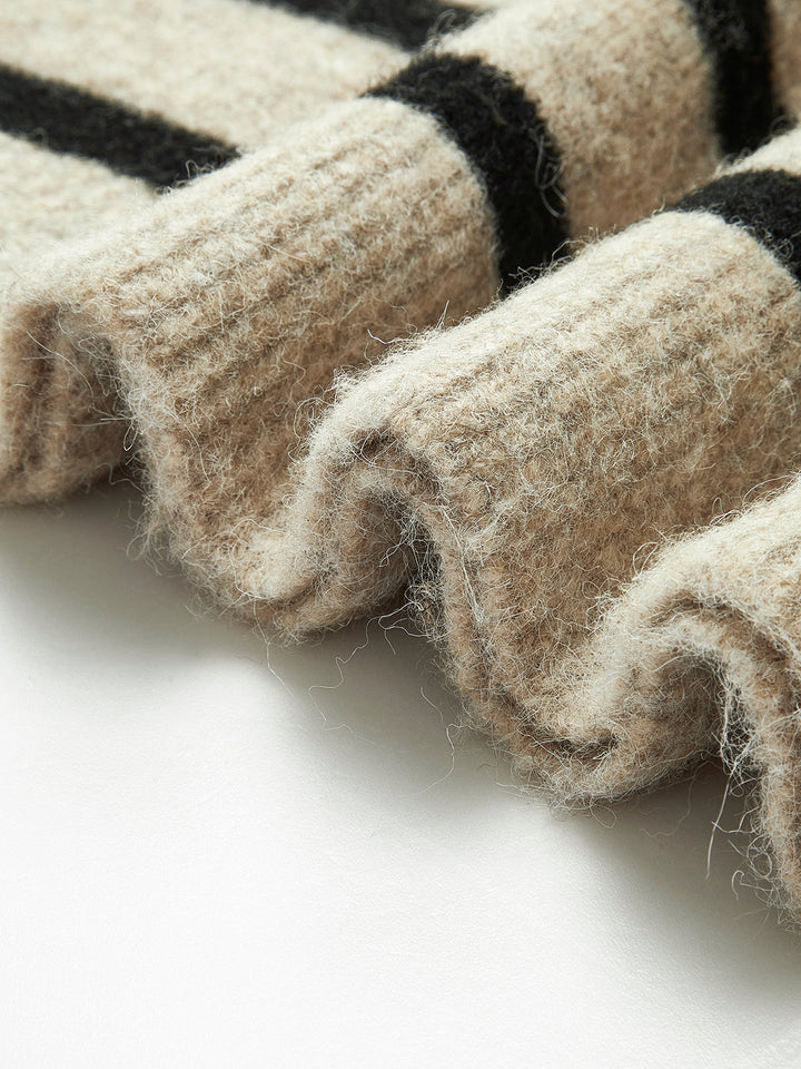 Oversized Striped Sweater for Women - Celina-Beige-XS-Nora Luxe