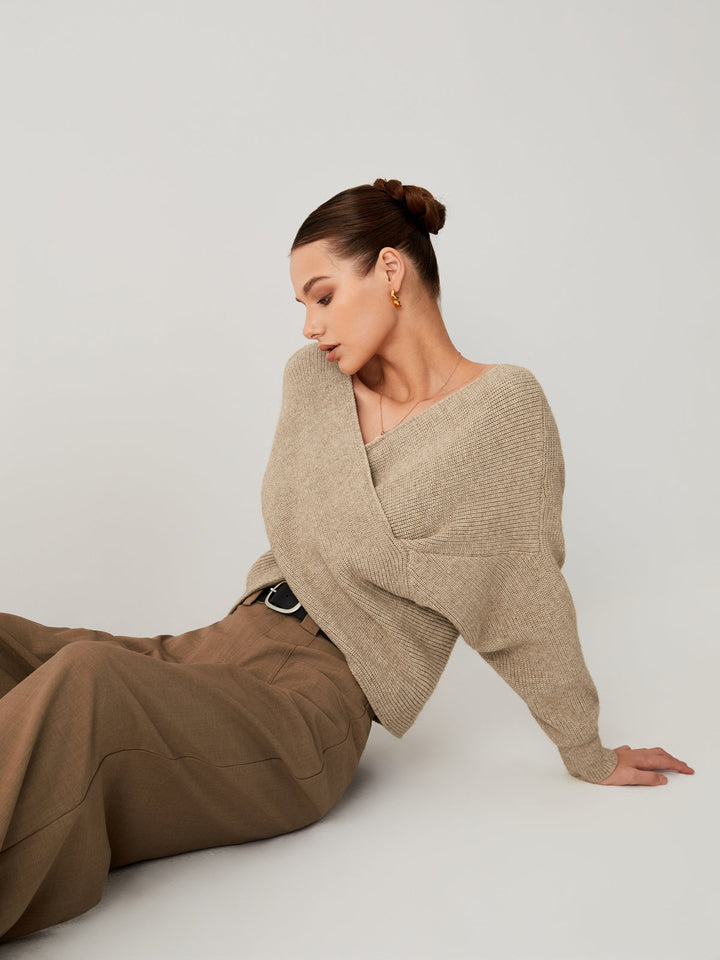 Oversized Sweater for Women - Sienna-Khaki-XS-Nora Luxe