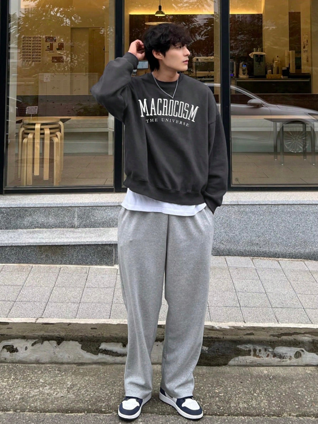 Oversized Sweatshirt for Men - Norveric-Dark gray-S-Nora Luxe