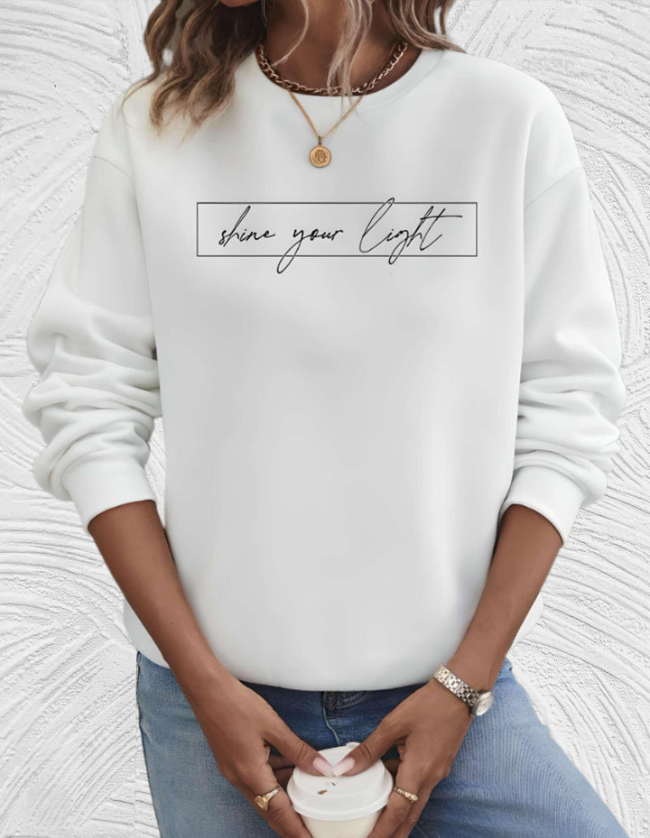 Oversized Women's Sweater with Round Neck - Luna-White-S-Nora Luxe