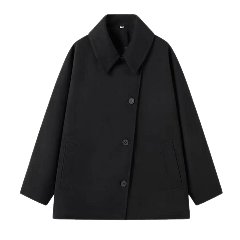 Oversized Women's Winter Coat - Mila-Black-XS-Nora Luxe