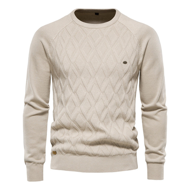 Oxford Men's Sweater - Sterling-Beige-S-Nora Luxe