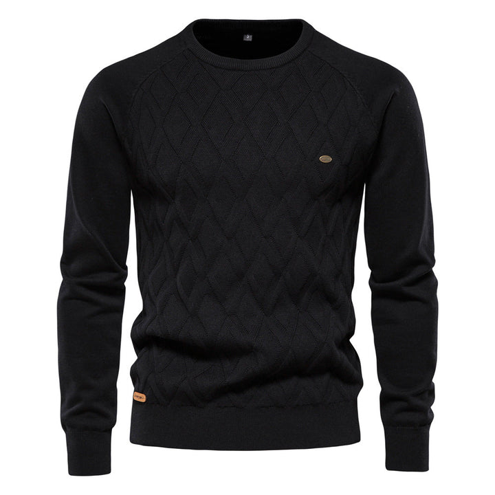 Oxford Men's Sweater - Sterling-Black-S-Nora Luxe